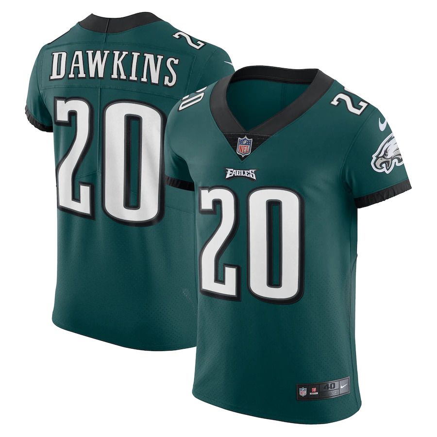 Men Philadelphia Eagles #20 Brian Dawkins Nike Midnight Green Vapor Elite Retired Player NFL Jersey